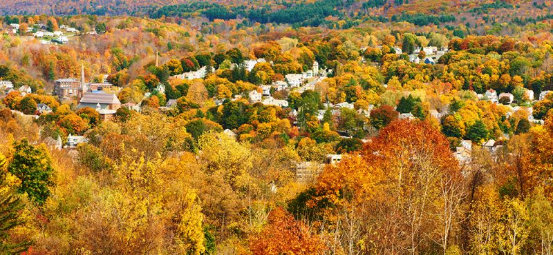 Autumn landscape in Rural New England
